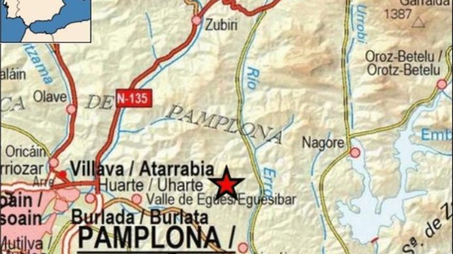 Epicentro del terremoto de este jueves a las 0:02