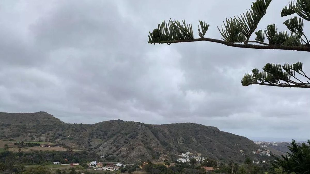 Cielo cubierto de nubes en Gran Canaria.