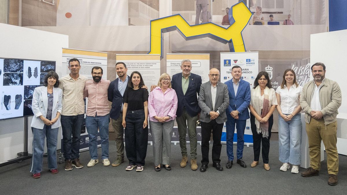 Presentación en el Cabildo de Gran Canaria de los últimos hallazgos arqueológicos en el entorno del Bentayga y explicación de su relevancia para el conocimiento de la sociedad aborigen.