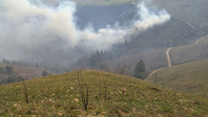 Incendio forestal en Cantabria.