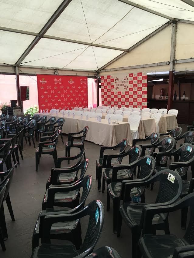 Preparativos para el acto de Rajoy en Gran Canaria.
