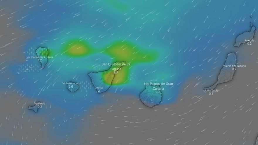 Alerta por lluvias en La Palma, La Gomera y Tenerife