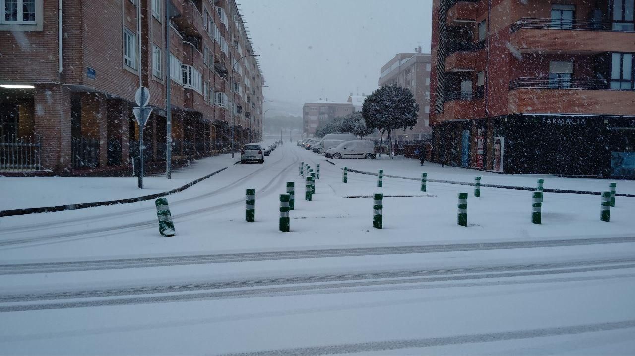Nieve en León capital.