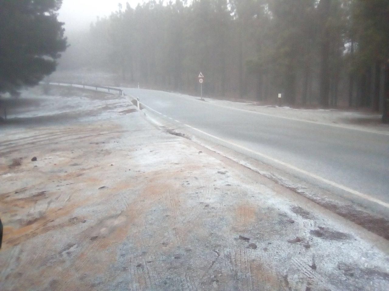 Nieve en la cumbre de Gran Canaria