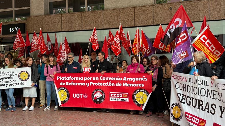 Huelga en los centros de menores de Aragón ante el bloqueo del convenio: “Los trabajadores están al límite"