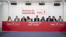Pedro Sánchez preside la reunión de la Ejecutiva del PSOE.