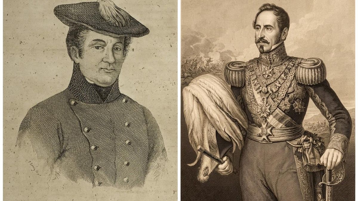 Los generales Miguel Gómez y Baldomero Espartero