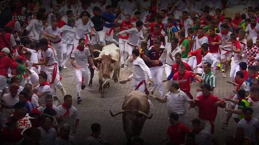 El primer encierro de San Fermín 2023 arrasa en audiencias en TVE (40.3%) pero pierde bravura