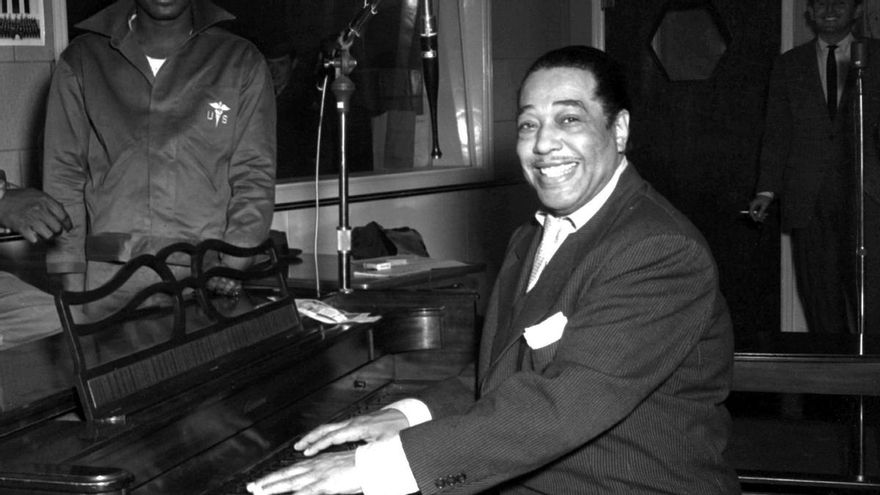 Duke Ellington en el KFG Radio Studio en 1954