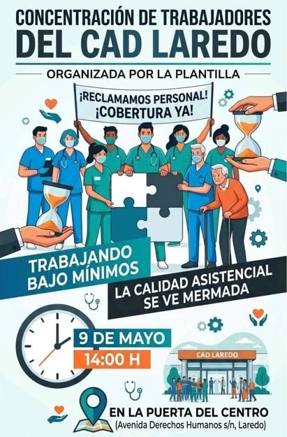 Cartel de la concentración de este sábado.