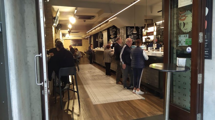 Interior de un bar de Pamplona.