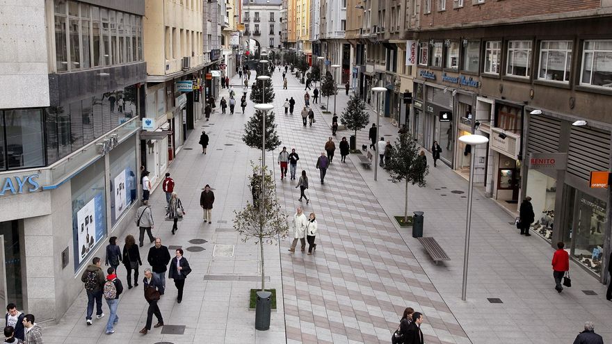 Una calle de Santander.