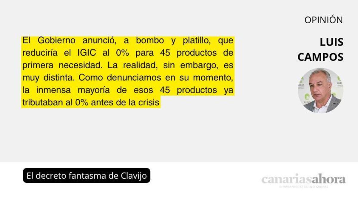 El decreto fantasma de Clavijo