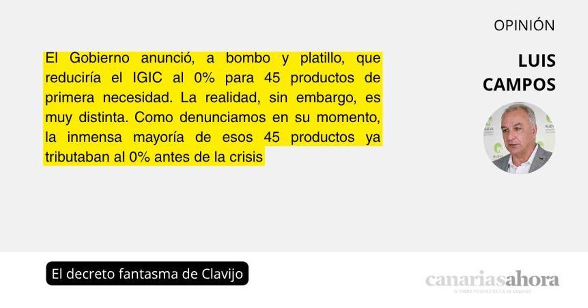 El decreto fantasma de Clavijo