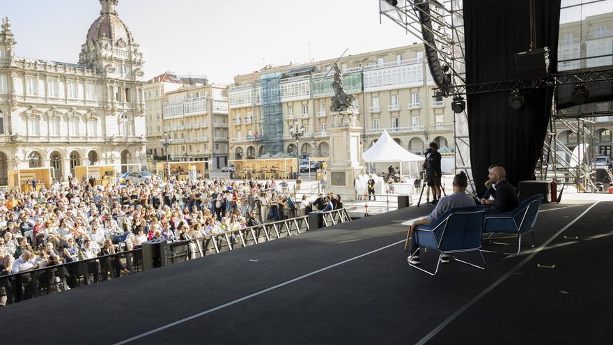 Asistentes al diálogo de Ignacio Escolar con Roberto Saviano y Nacho Carretero en el Festival de las Ideas y la Cultura de elDiario.es