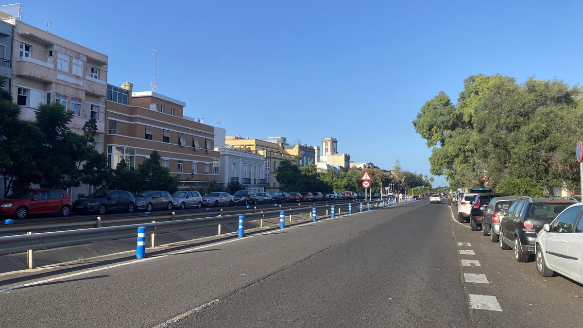 El barranco Guiniguada, bajo el asfalto hasta su desembocadura. La zona incluida en el proyecto Paseo Guiniguada de la Cultura y las Artes Canarias finaliza a la altura del Teatro Pérez Galdós.