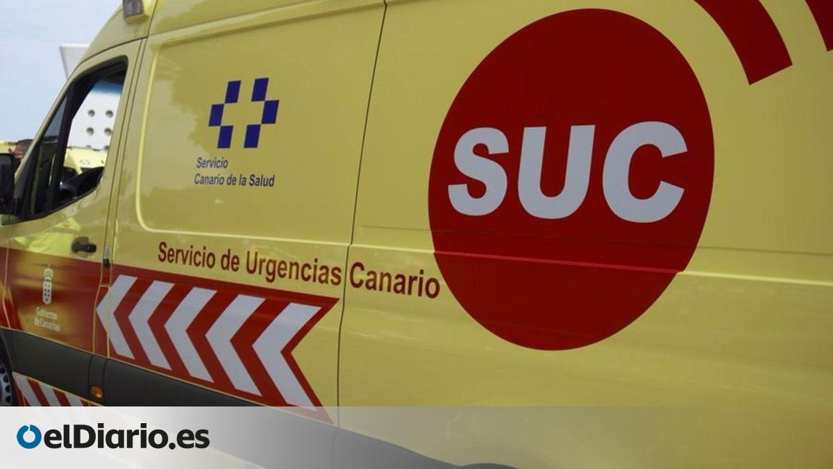 Herido moderado en una colisión frontal de noche en Puerto del Rosario