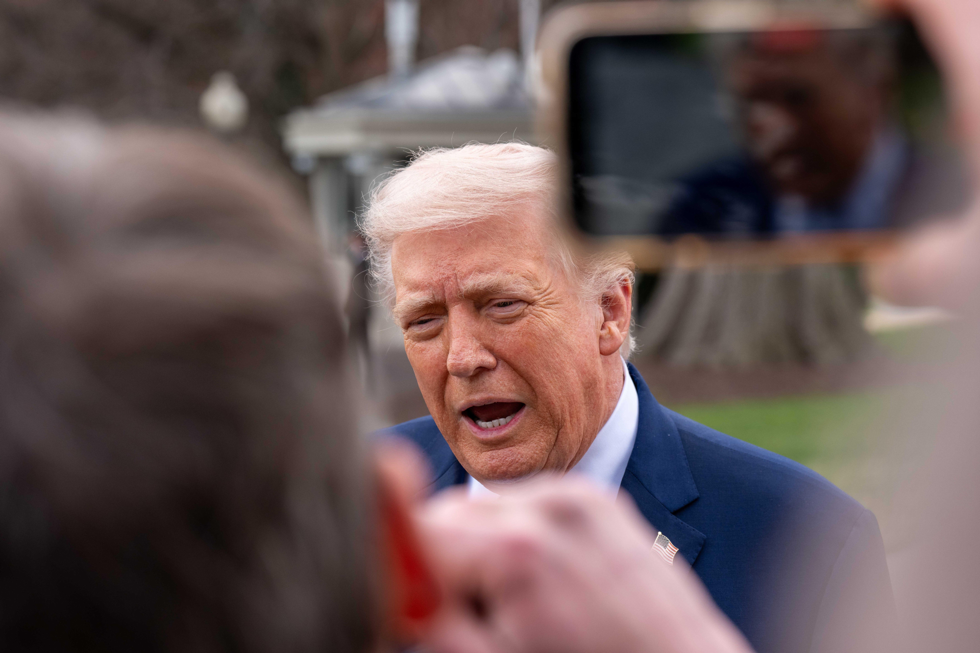 Trump, este viernes en la Casa Blanca, antes de dirigirse a pasar el fin de semana en Florida