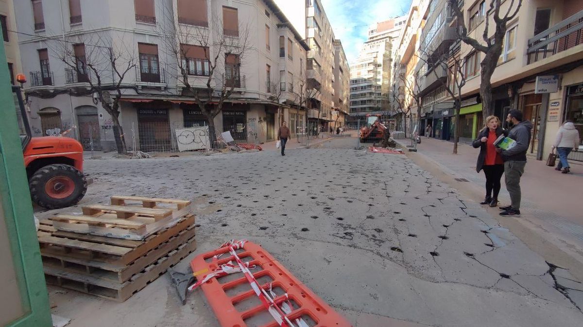 Obras en la calle Ramiro Valbuena de León, por Domingo Cueto SA