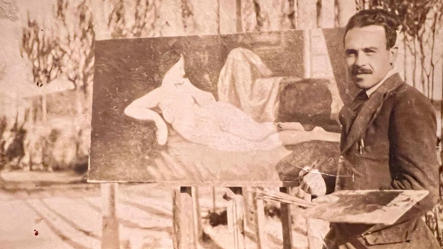 Domingo Cipriano Salvador Gijón, profesor y pintor republicano acusado falsamente por el franquismo de robar una valiosa obra de arte en Almedina (Ciudad Real) que en realidad se llevó al Museo del Prado y para el que se pide rehabilitar su figura