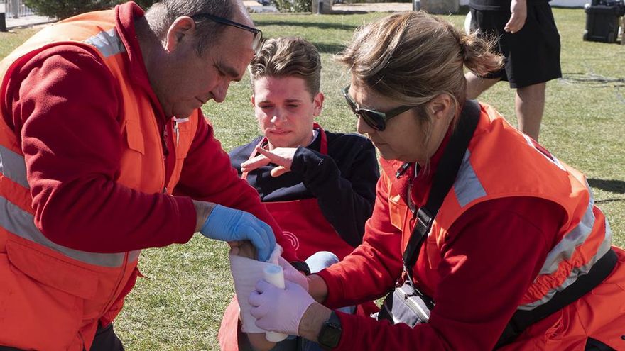 Luca tuvo que ser atendido por los médicos de 'MasterChef' tras una caída durante la prueba de exteriores