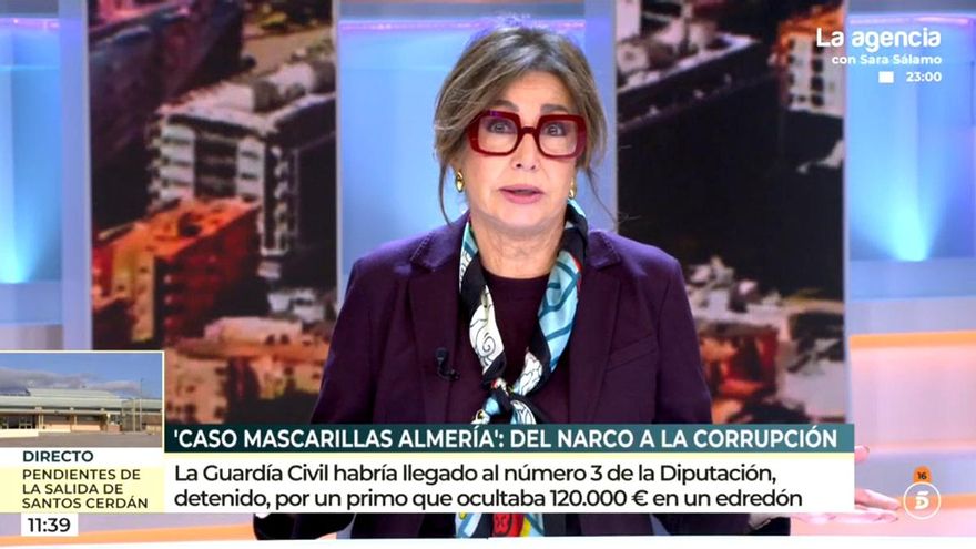 'El programa de Ana Rosa' dedica 3 minutos al caso de la Diputación de Almería e ignora que afecta al PP