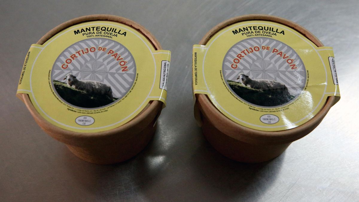 Mantequilla pura de oveja producida en Quesería Cortijo de Pavón.