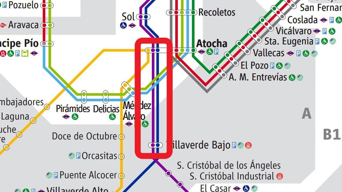 Cortadas dos líneas de Cercanías Madrid entre Villaverde y Atocha este jueves por una nueva avería