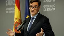 El ministro de Sanidad, Salvador Illa, en la rueda de prensa.
