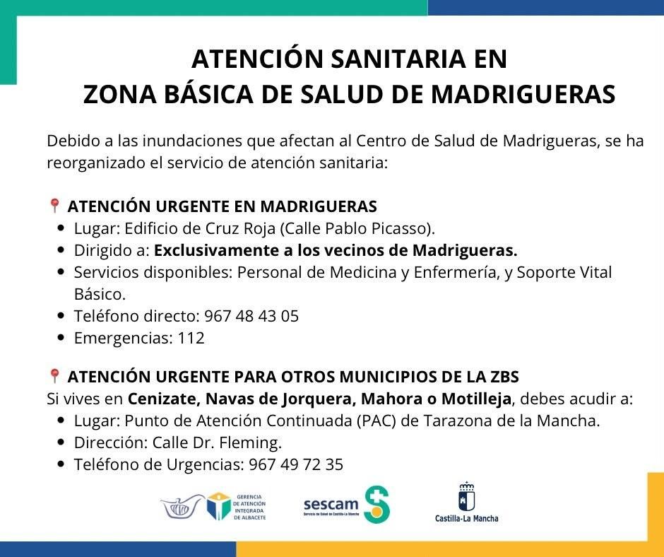 Información del Sescam sobre la atencion sanitaria en Madrigueras