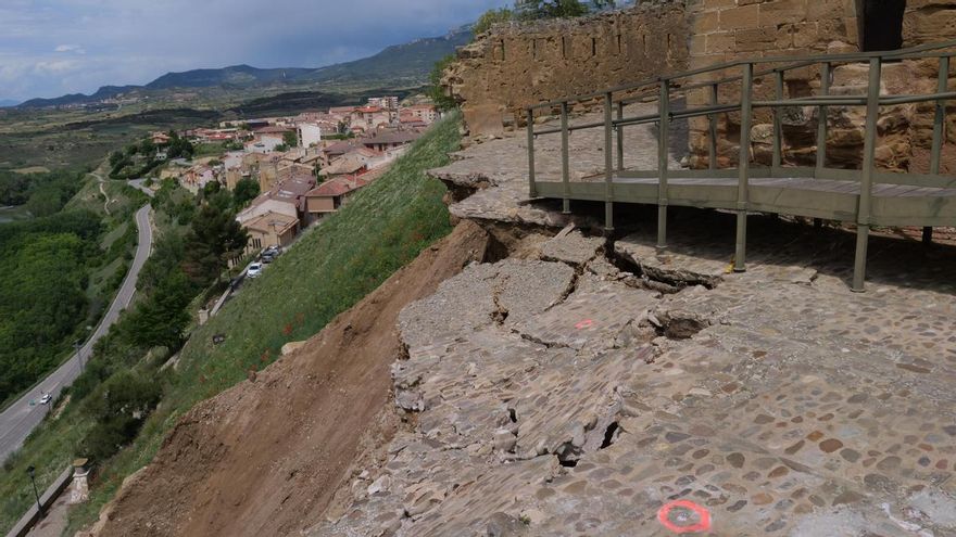 Derrumbe de un tramo de muralla en San Vicente de la Sonsierra: el Gobierno de La Rioja activa el nivel 1 del PLATERCAR