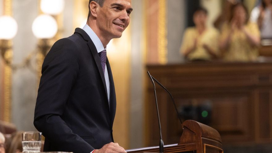 El presidente del Gobierno, Pedro Sánchez, interviene durante un pleno extraordinario, en el Congreso de los Diputados, a 9 de julio de 2025, en Madrid (España).