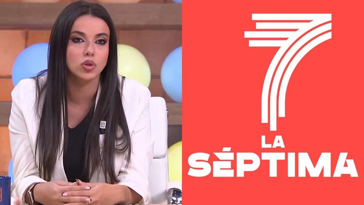 Sarah Santaolalla en 'Malas lenguas' y el logo de La Séptima