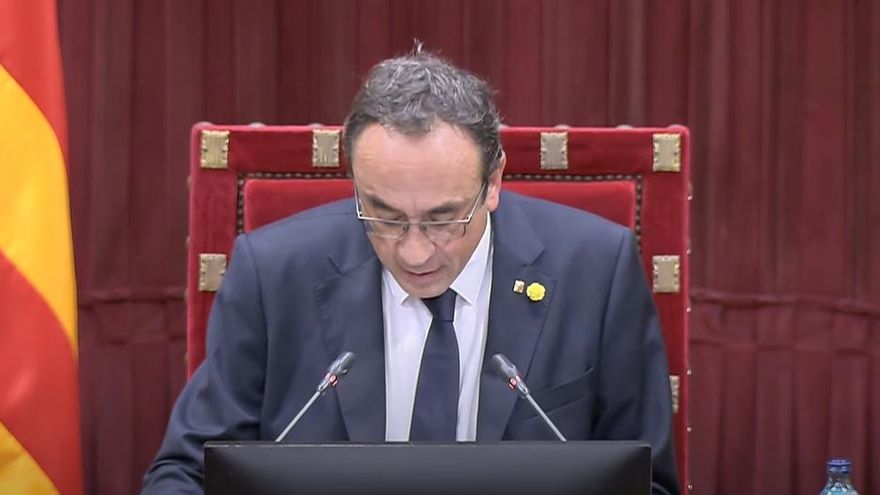 Josep Rull da inicio al debate de investidura de Salvador Illa
