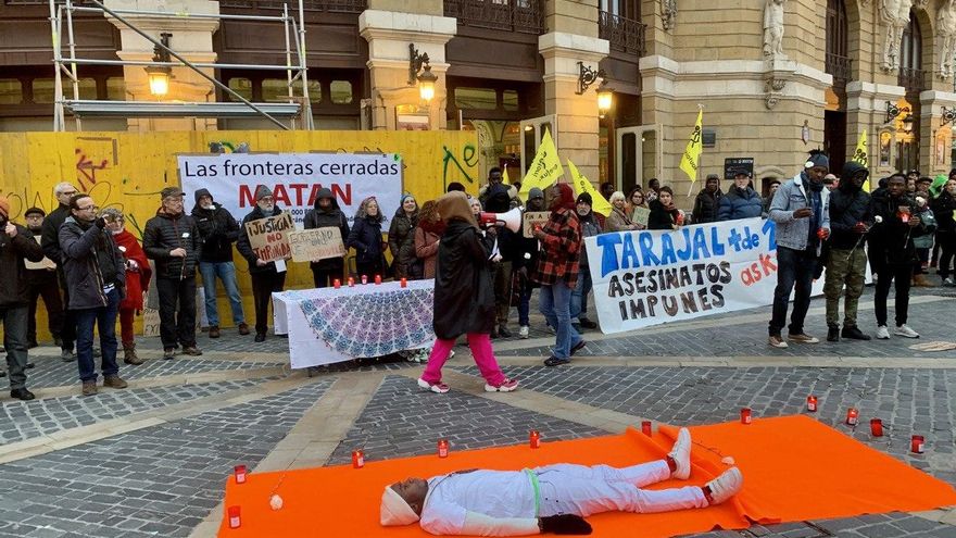 Cientos de personas denuncian en Bilbao la "represión de las fronteras" y exigen "más seguridad" en la muga con Francia