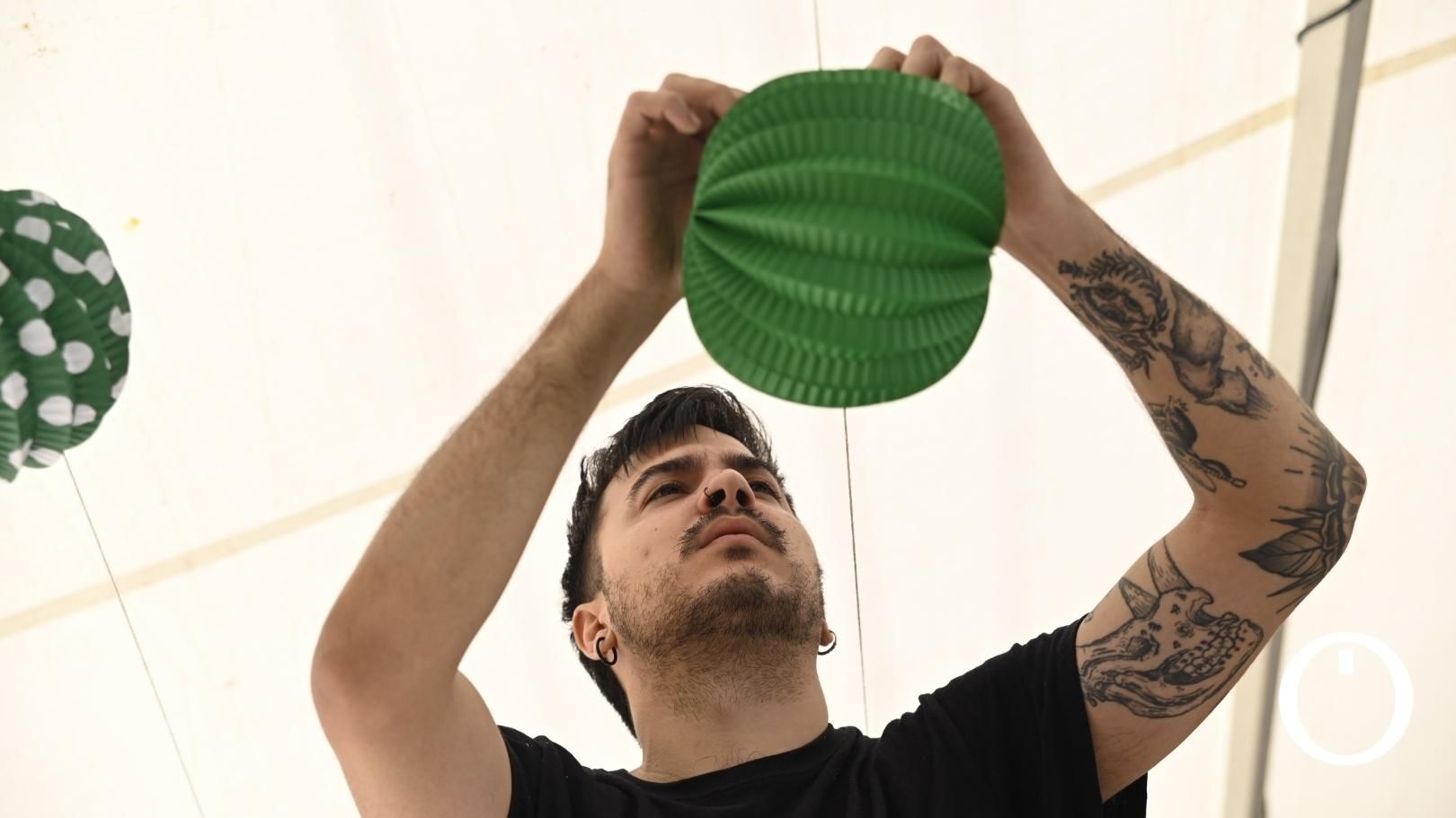 Montaje de la feria de Córdoba