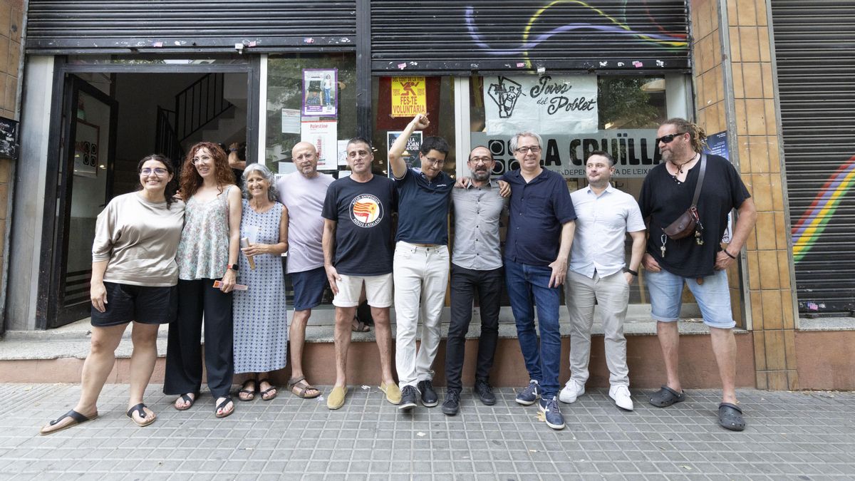 Los integrantes del los CDR procesados por terrorismo, cuya amnistía quedó en suspenso hace más de un año, tras escuchar el aval del TJUE. EFE/Marta Pérez