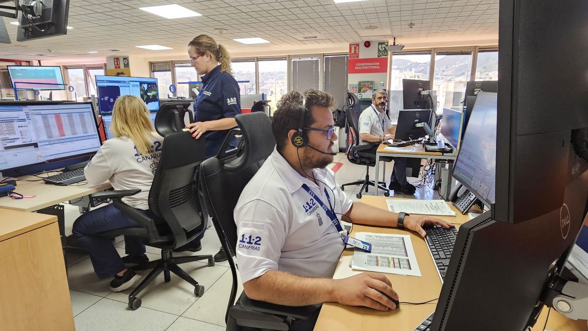 Sala operativa del 1-1-2 Canarias.