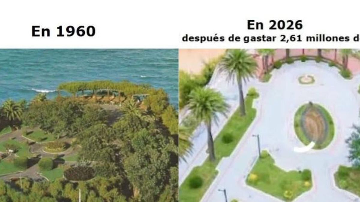 Desaparece el muro en forma de proa de los jardines de Piquio tras dos años de obras que han costado el doble de lo presupuestado