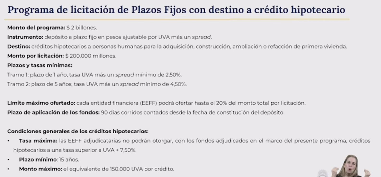 Los detalles del programa que anunció Caputo.