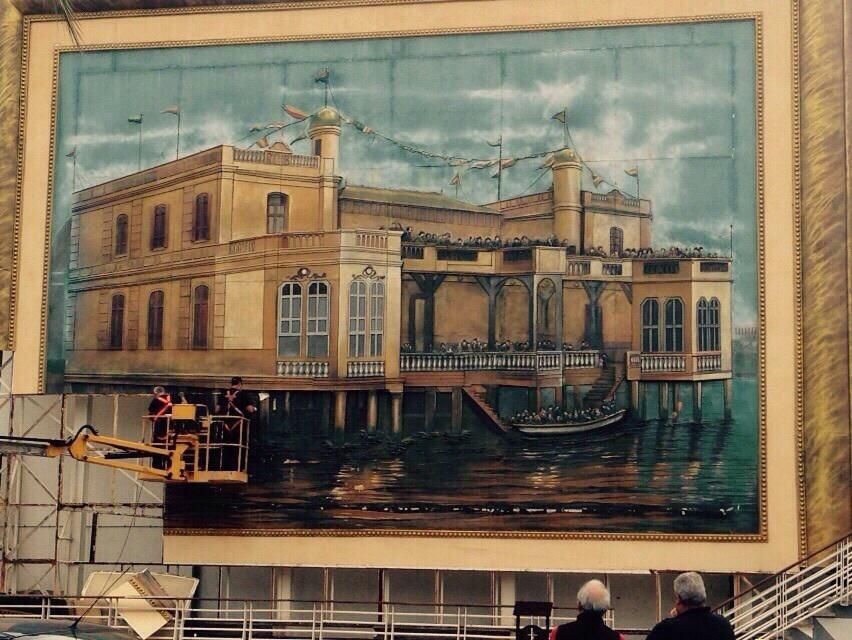 El Real Club Náutico de Gran Canaria desmonta el mural del centenario