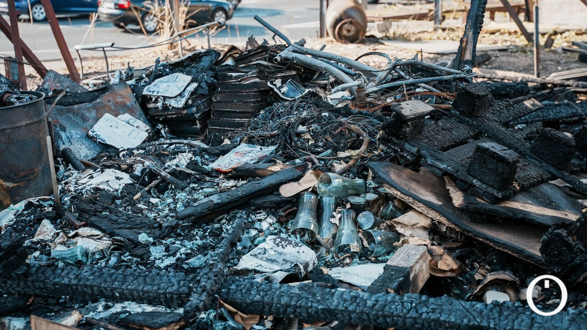 Asentamiento afectado tras el incendio que arrasó varias chabolas