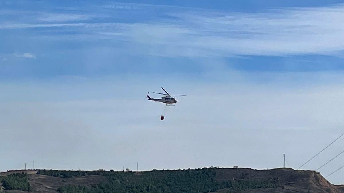 Incendio en Igea: medios terrestres y aéreos del ya están actuando en la zona