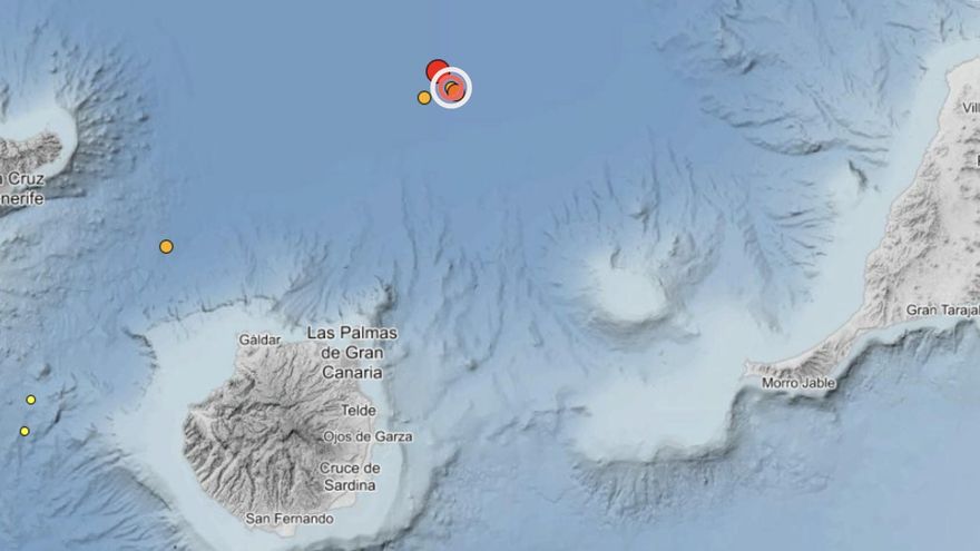 Ya son cuatro los terremotos localizados al norte de Gran Canaria este viernes
