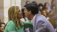 Susana Díaz fue presidenta de la Junta por un pacto con Juan Marín (Cs), hoy vicepresidente de la Junta
