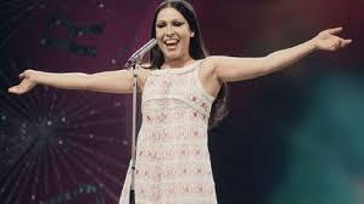 Massiel, en el Festival de Eurovisión, en 1968.