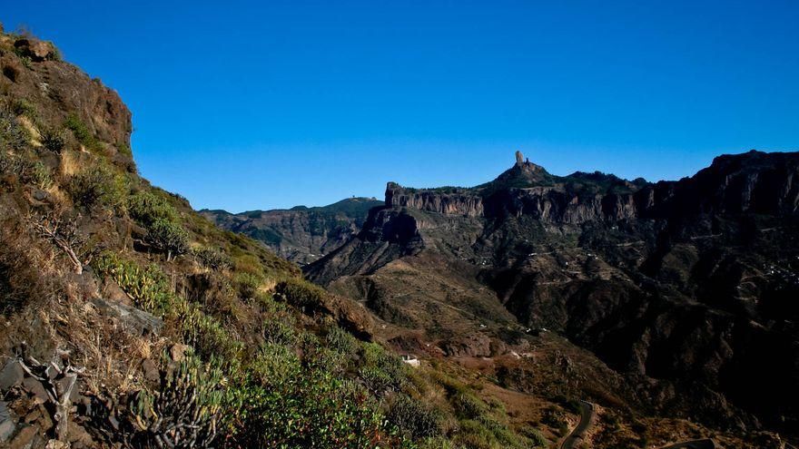 Caldera de Tejeda. El Roque Nublo es uno de los rasgos distintivos de esta parte de Gran Canaria.