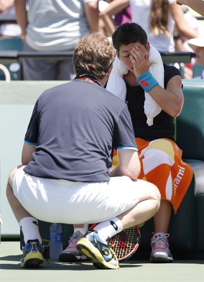 Carla Suárez en la final del Abierto de Miami EFE/EPA/RHONA WISE