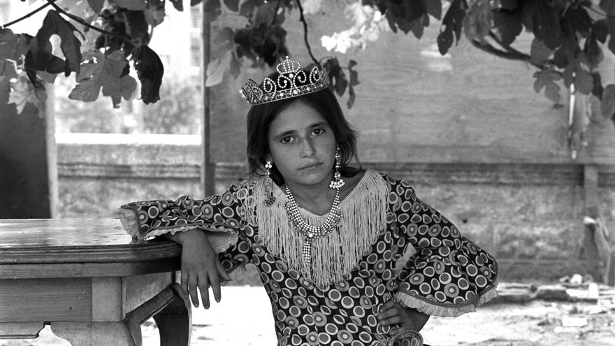 Una niña del barrio, en una imagen tomada el 5 de agosto de 1982.