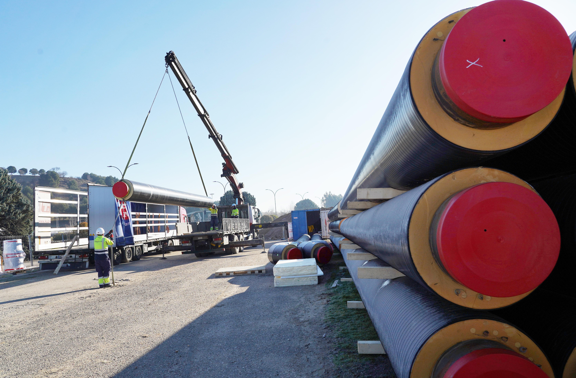 Obras de la red de calor sostenible de Valladolid-Oeste por parte de Somacyl de la Junta.